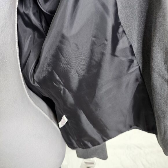 JM Collection Charcoal Gray One Button Blazer Jacket Size 10 - Picture 10 of 11